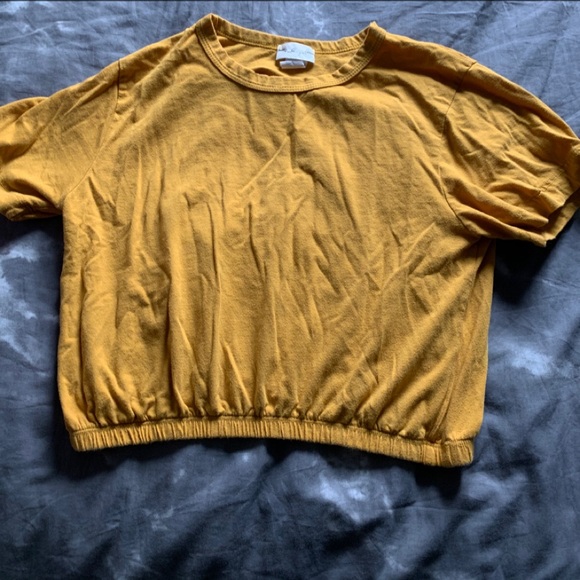 Yellow crop top